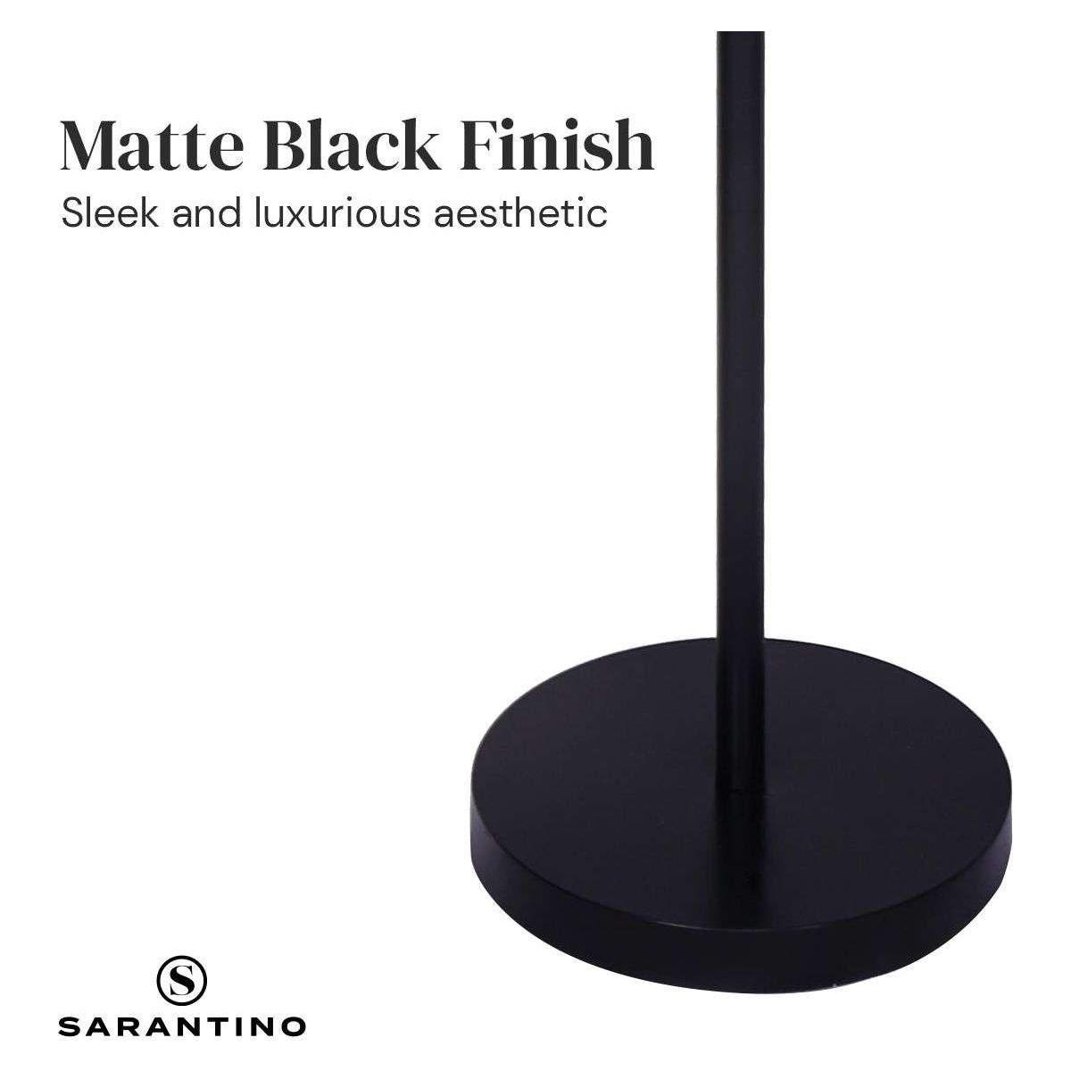 Sarantino Height-Adjustable Metal Floor Lamp Matte Black - Magdasmall