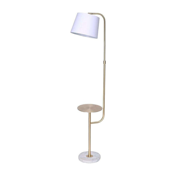 Sarantino Marble & Metal End Table Top Floor Lamp - Magdasmall