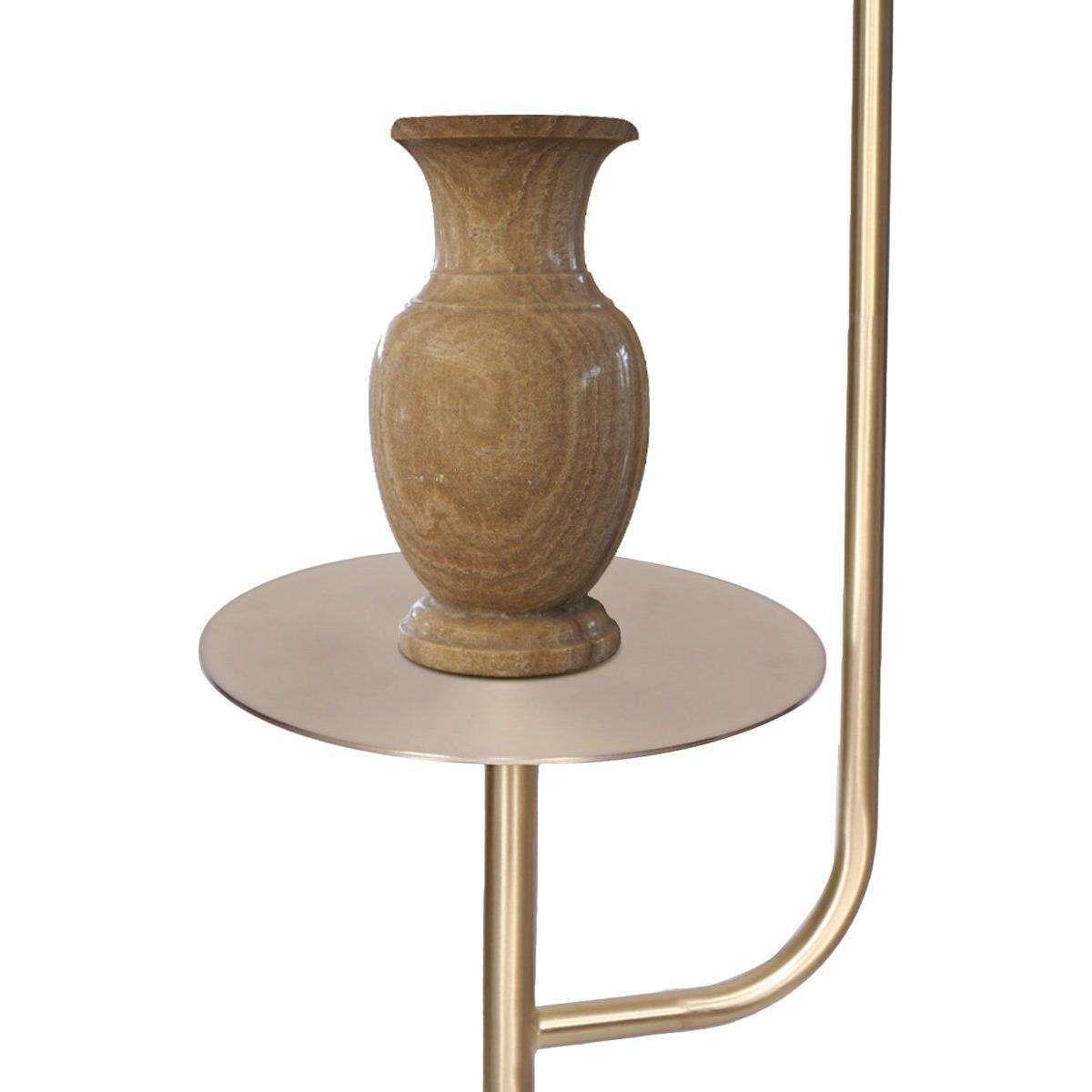 Sarantino Marble & Metal End Table Top Floor Lamp - Magdasmall