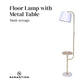 Sarantino Marble & Metal End Table Top Floor Lamp - Magdasmall