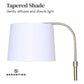 Sarantino Metal Floor Lamp Brass Finish Adjustable Height - Magdasmall