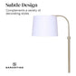 Sarantino Metal Floor Lamp Brass Finish Adjustable Height - Magdasmall