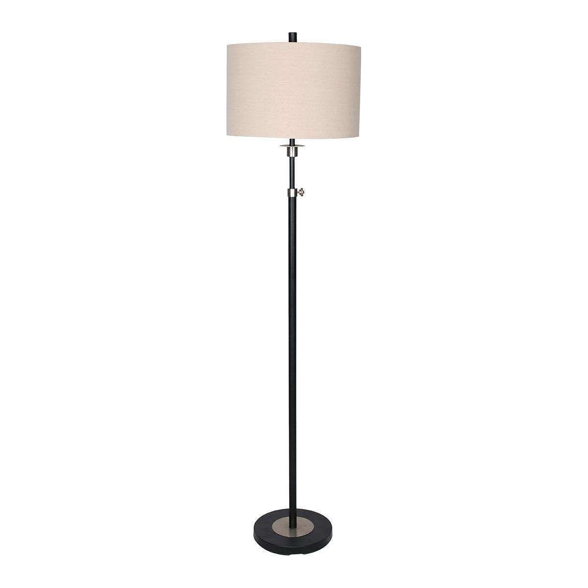 Sarantino Metal Floor Lamp with Cream Drum Shade - Magdasmall