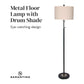 Sarantino Metal Floor Lamp with Cream Drum Shade - Magdasmall