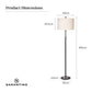 Sarantino Metal Floor Lamp with Cream Drum Shade - Magdasmall