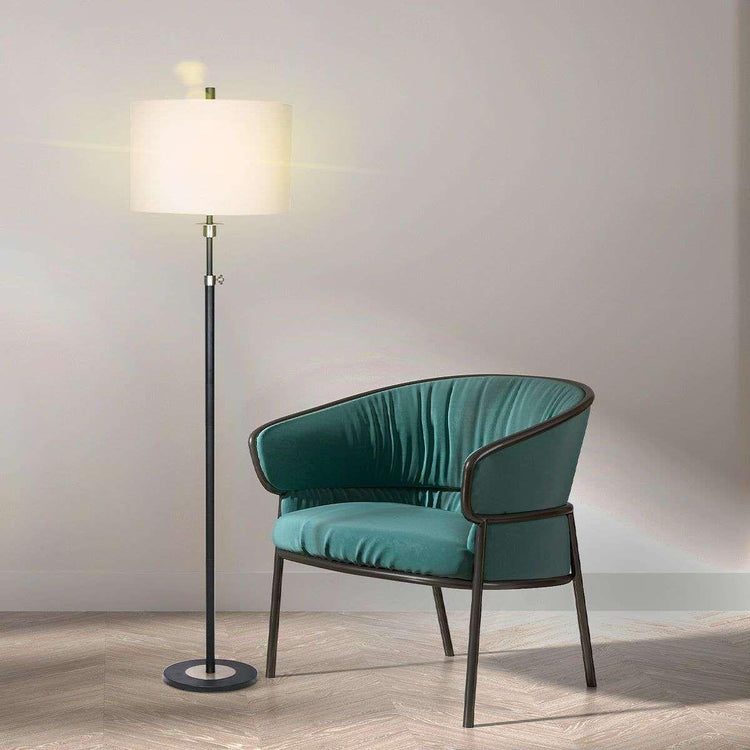 Sarantino Metal Floor Lamp with Cream Drum Shade - Magdasmall