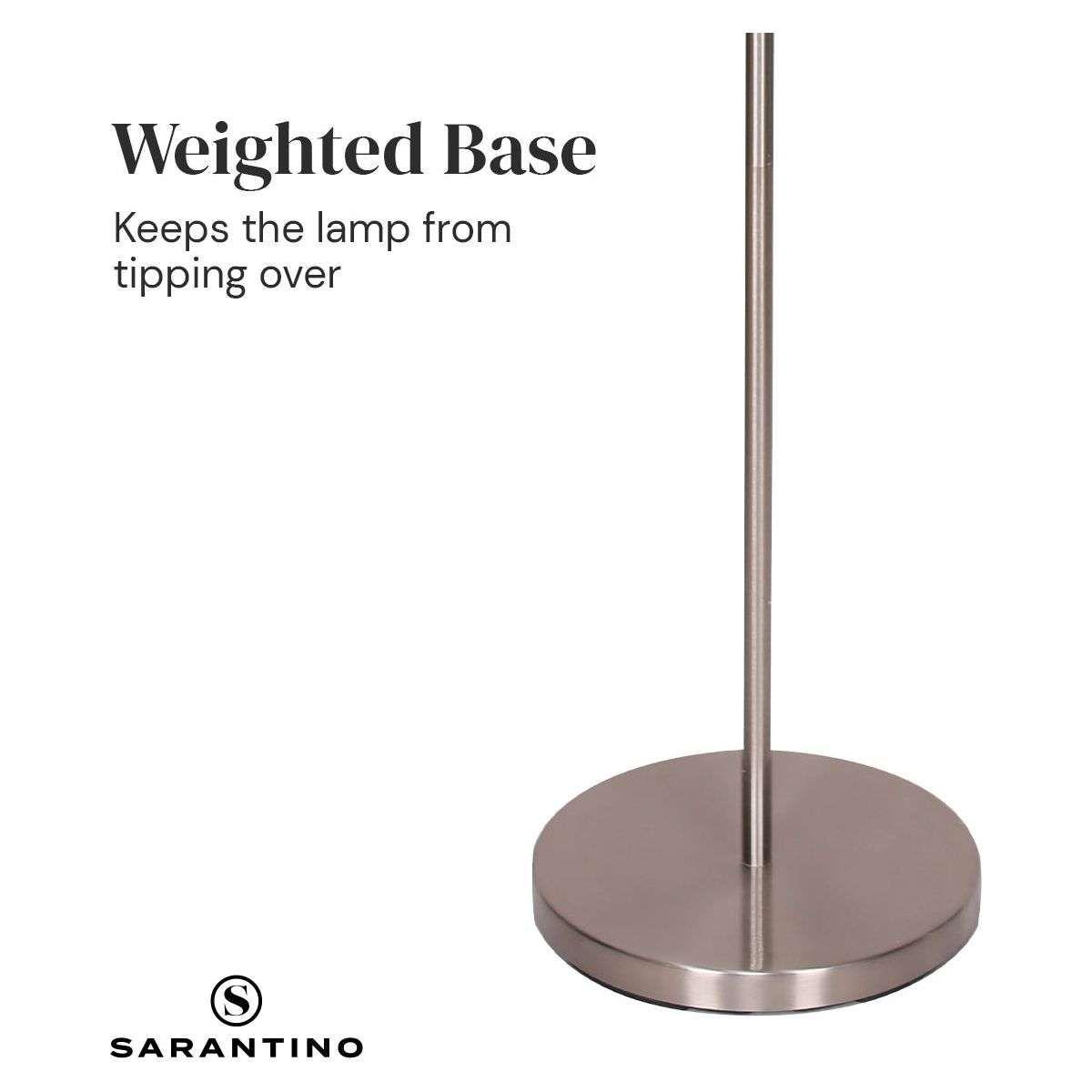 Sarantino Nickel Metal Arc Floor Lamp