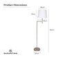 Sarantino Nickel Metal Arc Floor Lamp