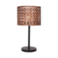 Sarantino Rattan Desk Lamp With Black Marble Base