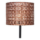 Sarantino Rattan Desk Lamp With Black Marble Base