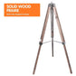 Sarantino Timber Tripod Floor Lamp Adjustable Height Taper Fabric - Magdasmall