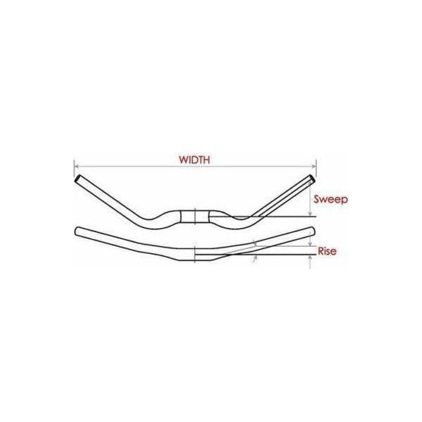 Satori EVO 35 Large - 355mm Rise Handlebar - Black MTB Trekking Universal 780mm Long