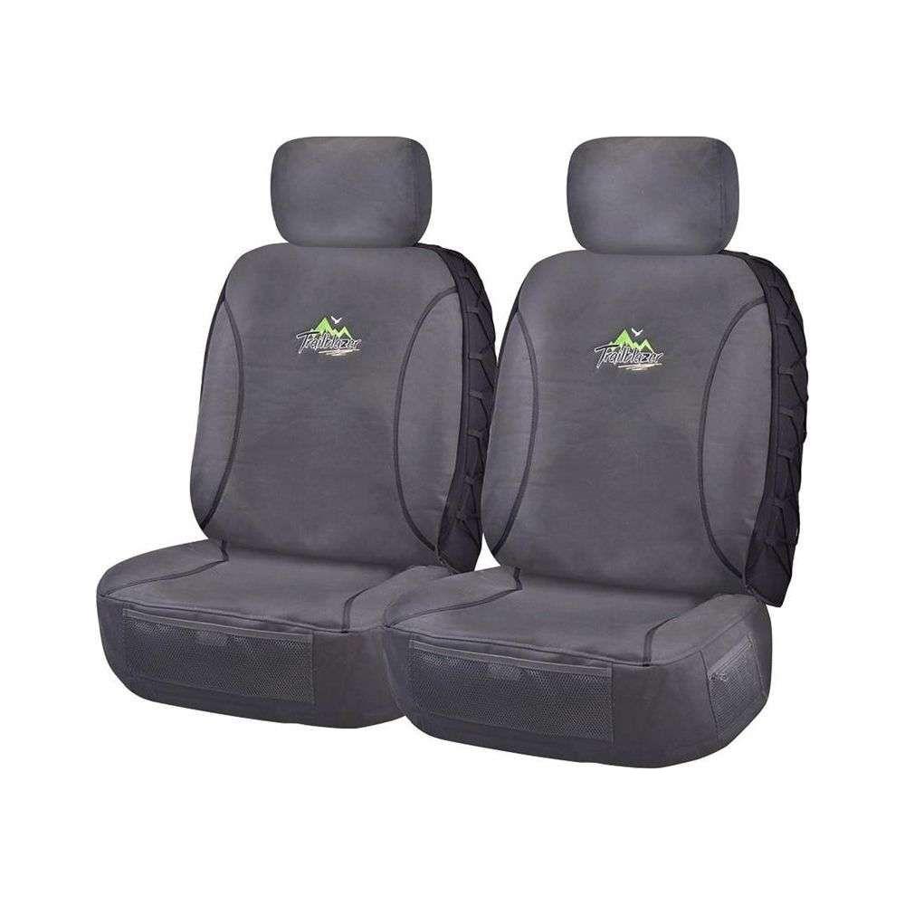 Seat Covers for FORD RANGER PJ-PK SERIES 12/2006 ? 11/2011 SINGLE / DUAL CAB CHASSIS FRONT 2X BUCKETS CHARCOAL TRAILBLAZER