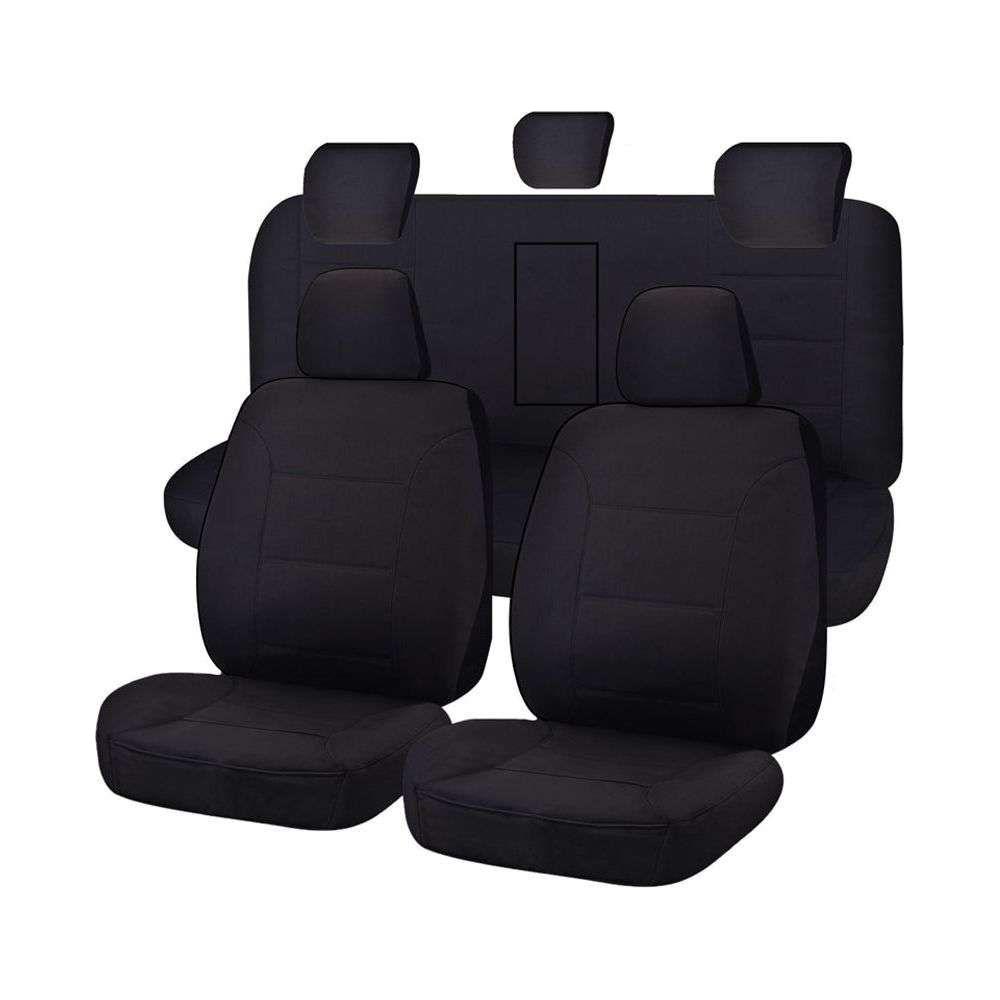 Seat Covers for ISUZU D-MAX 06/2012 - 06/2020 DUAL CAB CHASSIS UTILITY FR BLACK CHALLENGER
