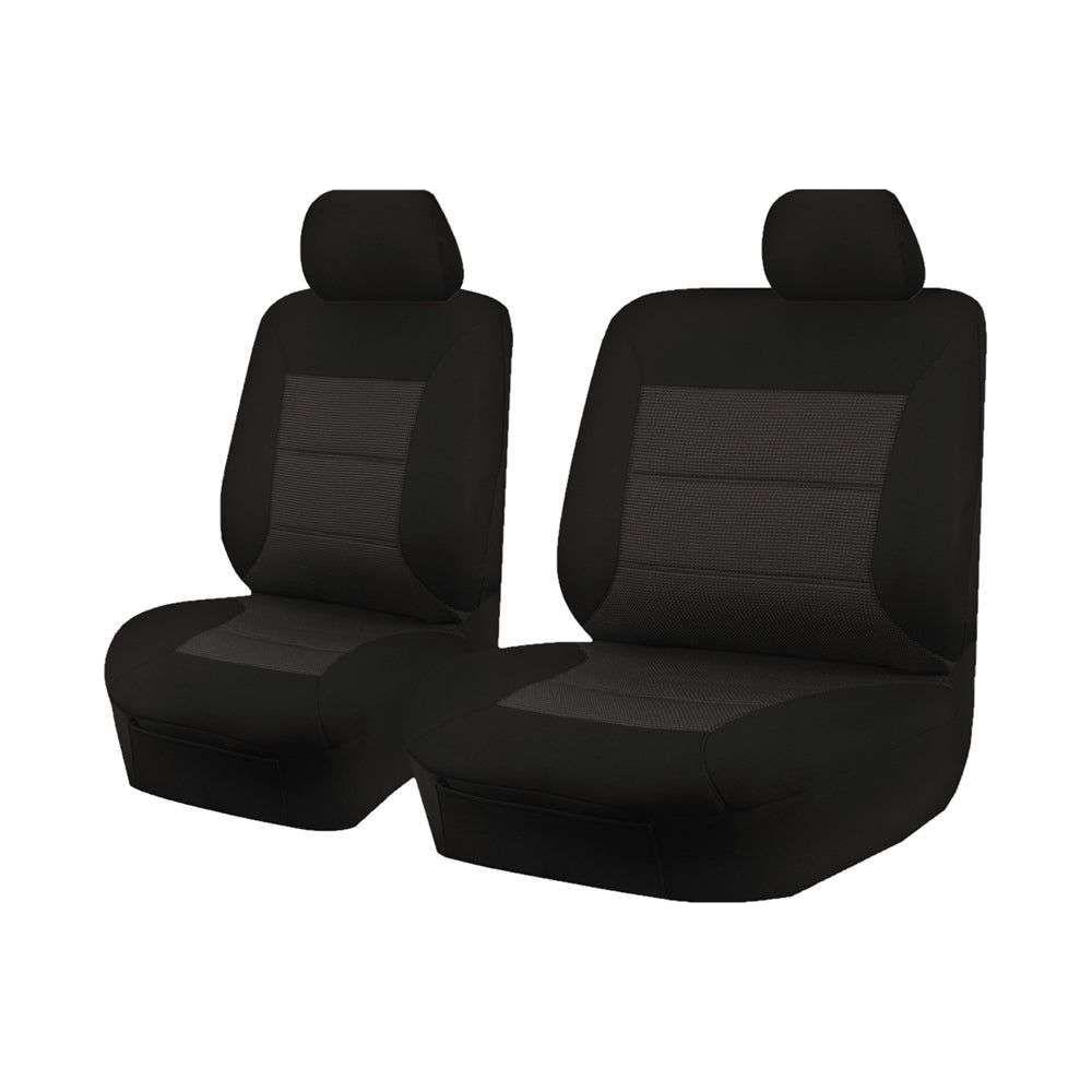 Seat Covers for ISUZU D-MAX 06/2012 - 2016 SINGLE CAB CHASSIS UTILITY FRONT BUCKET + _ BENCH BLACK PREMIUM