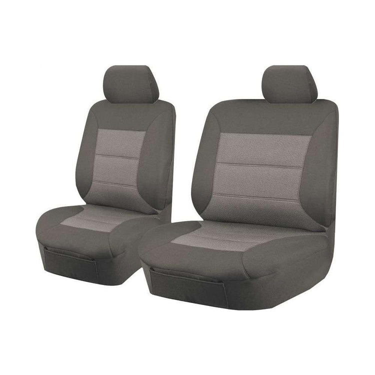 Seat Covers for ISUZU D-MAX 06/2012 - 2016 SINGLE CAB CHASSIS UTILITY FRONT BUCKET + _ BENCH GREY PREMIUM