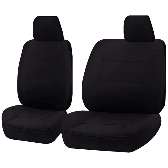 Seat Covers for MAZDA BT-50 B22P/Q-B32P/Q UP SERIES 10/2011 ? 2015 SINGLE CAB CHASSIS FRONT BUCKET + _ BENCH BLACK CHALLENGER