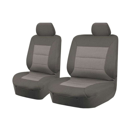 Seat Covers for MAZDA BT-50 B22P/Q-B32P/Q UP SERIES 10/2011 ? 2015 SINGLE CAB CHASSIS FRONT BUCKET + _ BENCH GREY PREMIUM