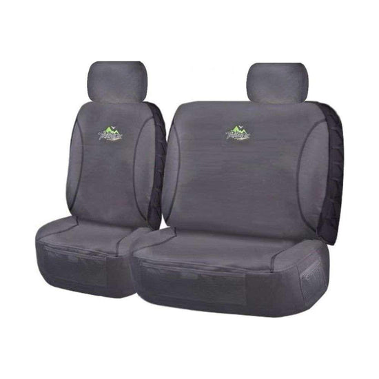 Seat Covers for MITSUBISHI TRITON ML-MN SERIES 06/ 2006 ? 2015 SINGLE CAB CHASSIS FRONT BUCKET + _ BENCH CHARCOAL TRAILBLAZER - Magdasmall