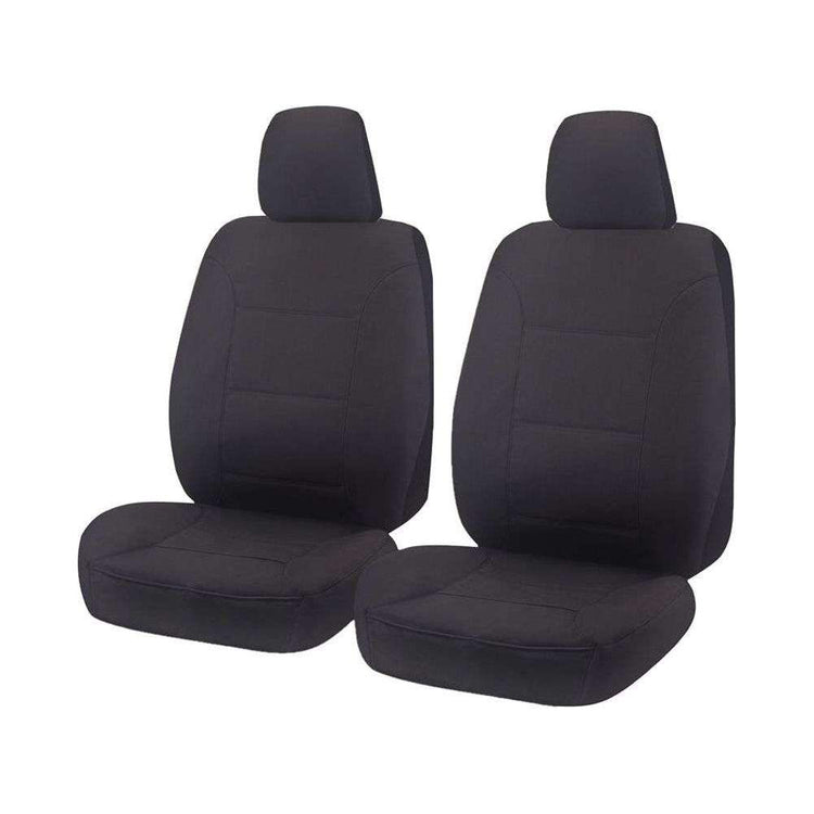 Seat Covers for MITSUBISHI TRITON MQ SERIES 01/2015 - ON SINGLE CAB CHASSIS FRONT 2X BUCKETS CHARCOAL CHALLENGER - Magdasmall