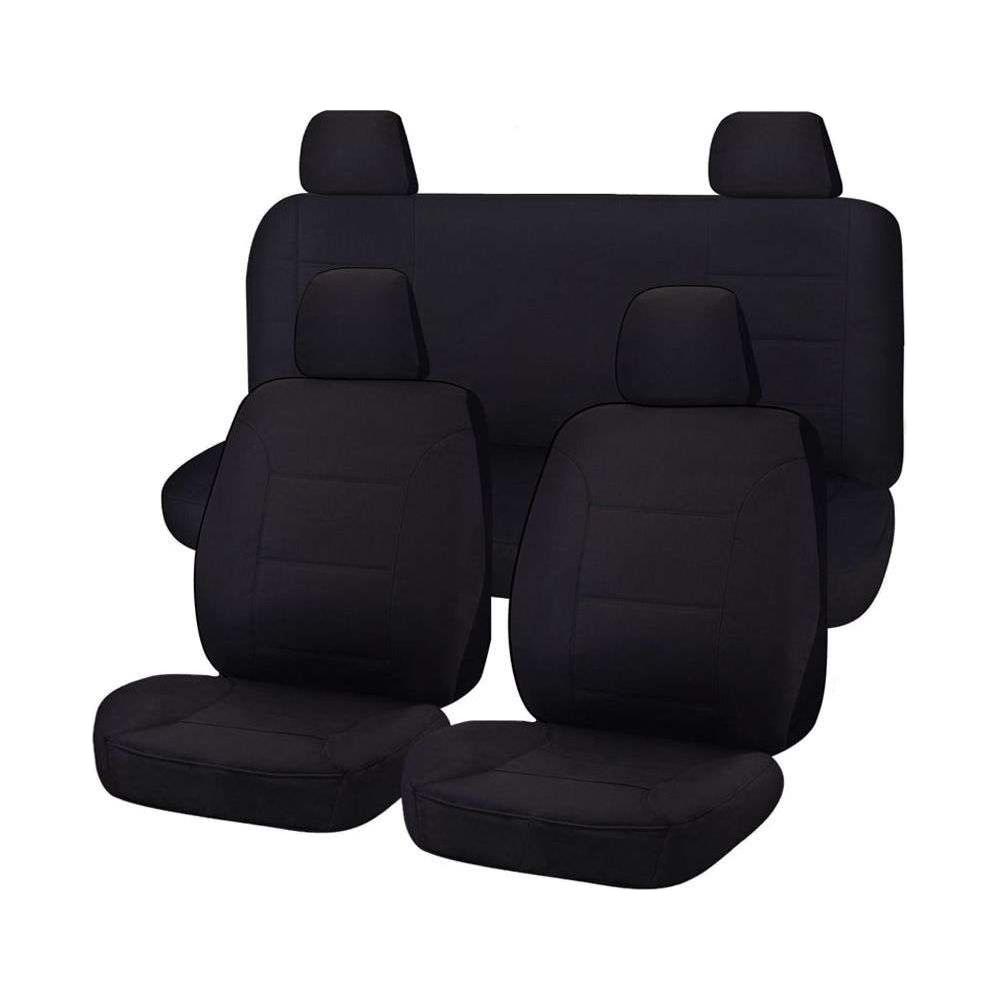 Seat Covers for NISSAN NAVARA D23 SERIES 1-2 NP300 03/2015 - 10/2017 DUAL CAB FR BLACK CHALLENGER - Magdasmall