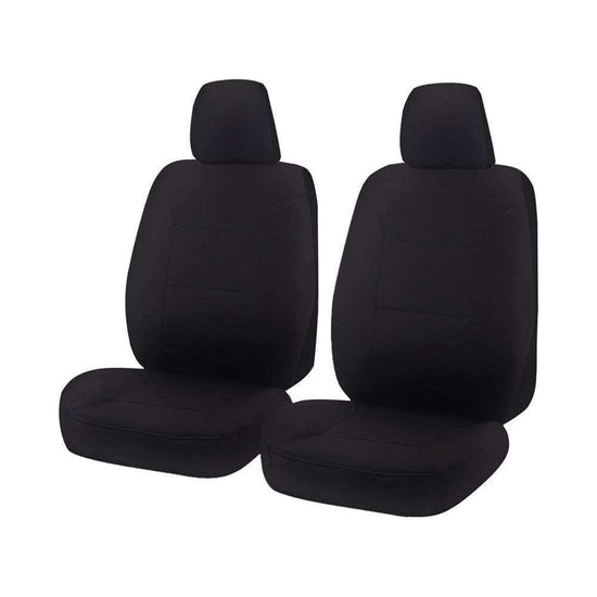 Seat Covers for NISSAN NAVARA D23 SERIES 1-3 NP300 03/2015 - ON SINGLE / DUAL CAB FRONT 2X BUCKETS BLACK ALL TERRAIN