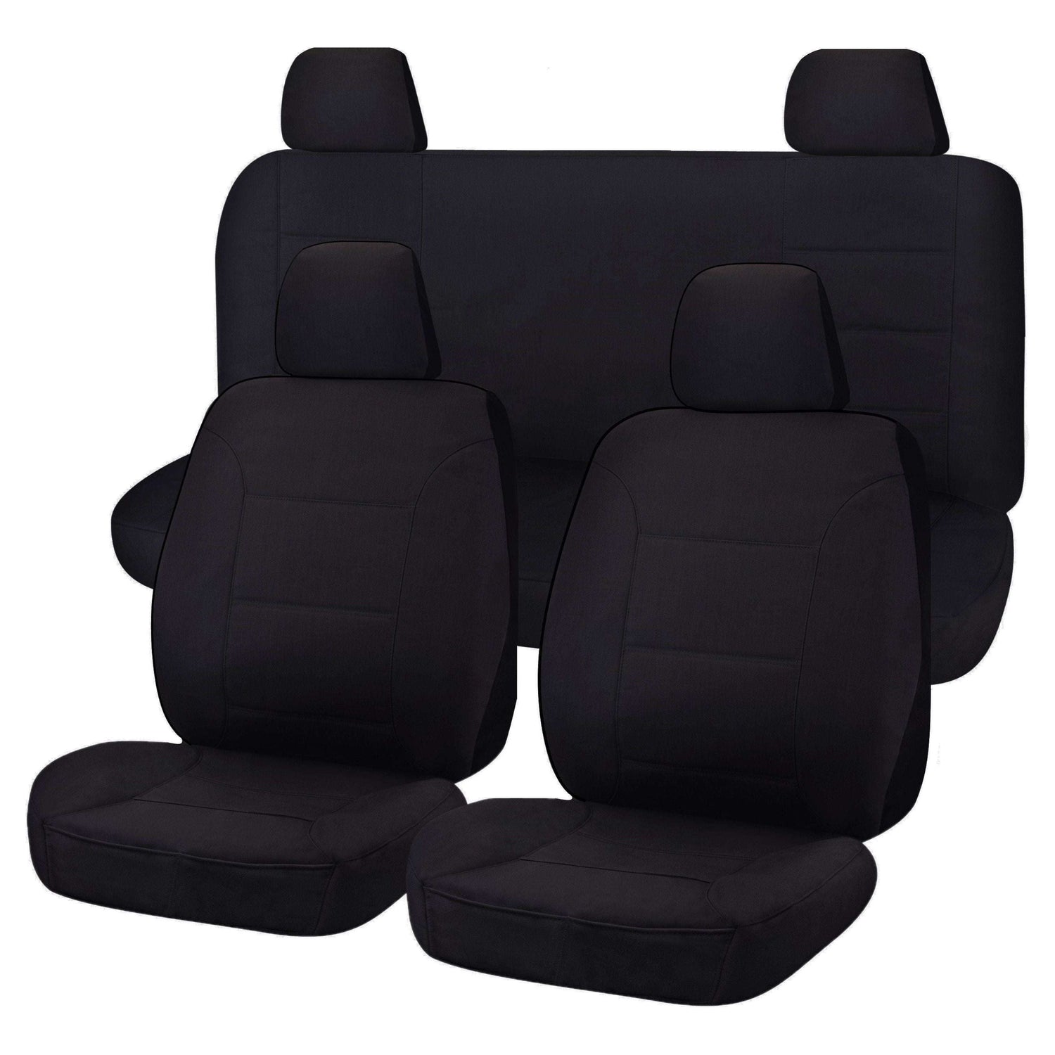 Seat Covers for NISSAN NAVARA D23 SERIES 3 NP300 11/2017 - 11/2020 DUAL CAB FR BLACK ALL TERRAIN