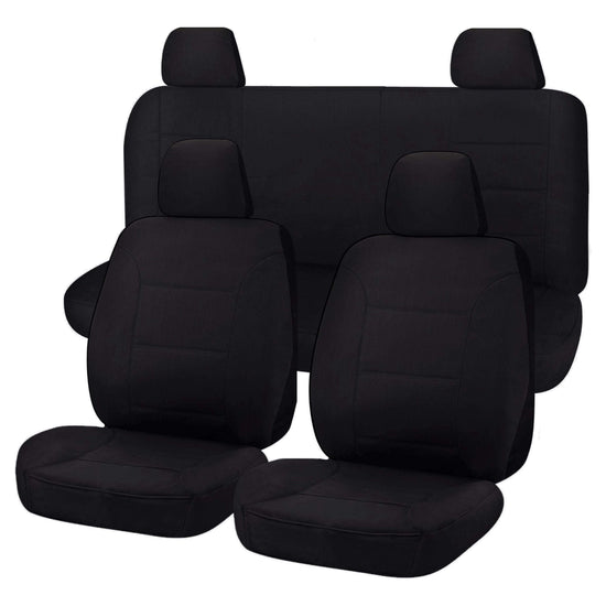 Seat Covers for NISSAN NAVARA D40 01/2006 - 02/2015 DUAL CAB UTILITY FR BLACK ALL TERRAIN - Magdasmall