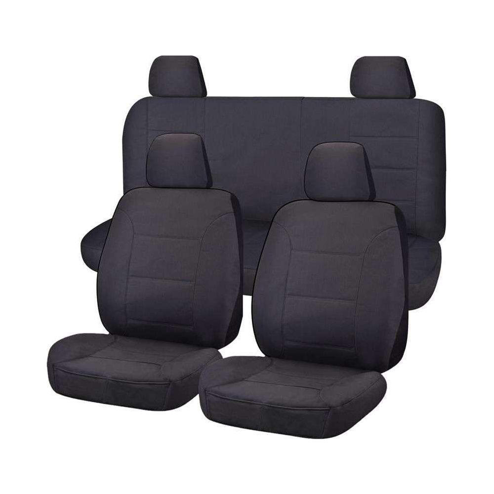 Seat Covers for NISSAN NAVARA D40 01/2006 - 02/2015 DUAL CAB UTILITY FR CHARCOAL ALL TERRAIN - Magdasmall