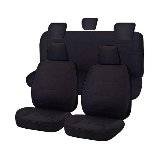 Seat Covers for TOYOTA HILUX 04/2005 - 06/2016 S 4X2 DUAL CAB UTILITY FR BLACK CHALLENGER - Magdasmall