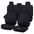 Seat Covers for TOYOTA HILUX 08/2015 - ON DUAL CAB UTILITY FR 40/60 SPLIT BASE WITH A/REST BLACK CHALLENGER - Magdasmall