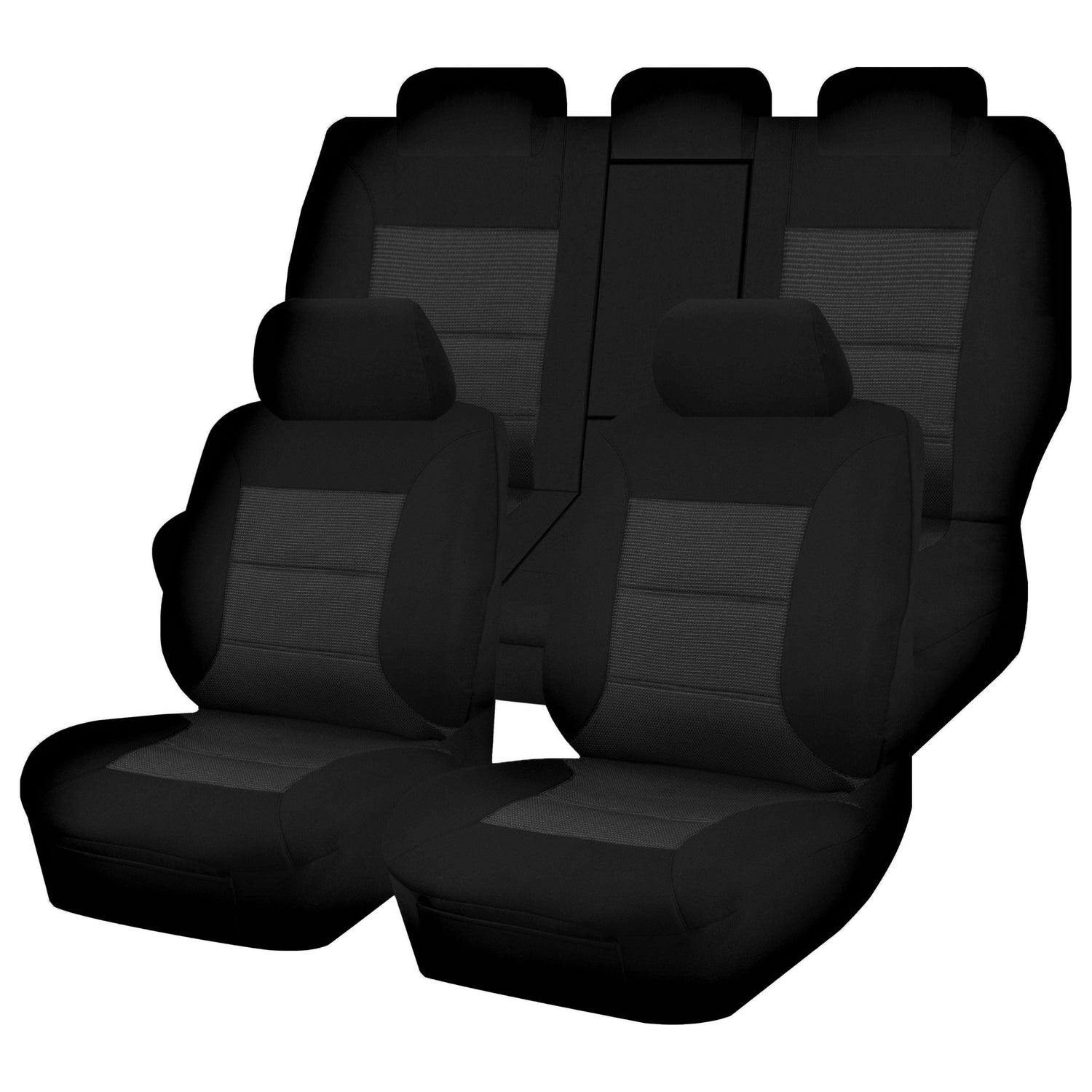 Seat Covers for TOYOTA RAV4 ALA49R.ASA44R .ZSA42R SERIES 02/2012 - 12/2018 4x2.4X4 SUV/WAGON 5 SEATERS FR BLACK PREMIUM - Magdasmall