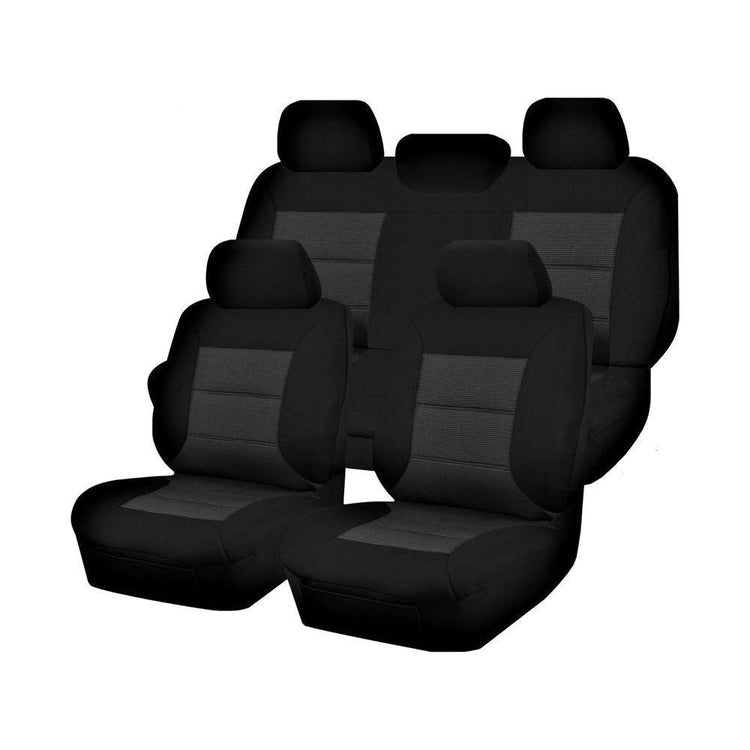 Seat Covers for VOLKWAGEN AMAROK 2H SERIES 02/2011 ? ON DUAL CAB FR BLACK PREMIUM