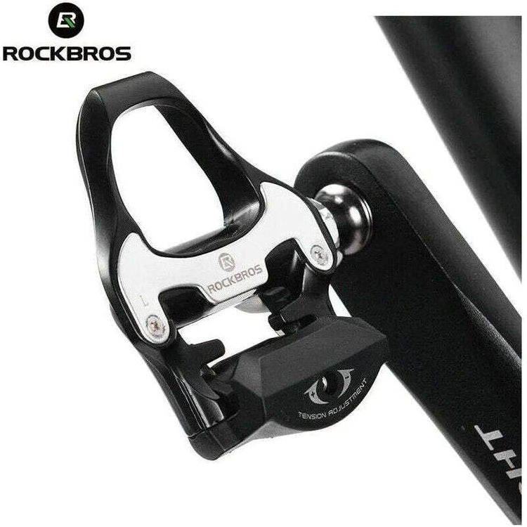 Self Lock Clip In Bike Pedals LOOK KEO Cleat MTB Road 700C Hybrid BMX - Rockbros Black