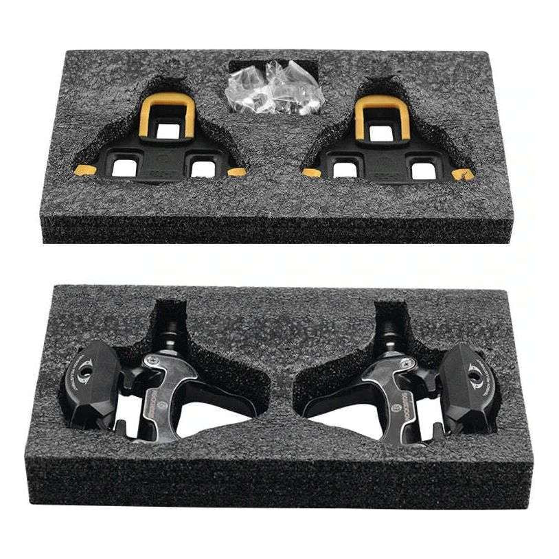 Self Lock Clip In Bike Pedals LOOK KEO Cleat MTB Road 700C Hybrid BMX - Rockbros Black