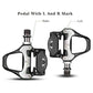 Self Lock Clip In Bike Pedals LOOK KEO Cleat MTB Road 700C Hybrid BMX - Rockbros Black