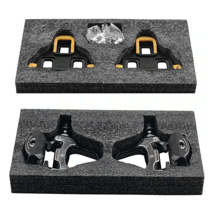 Self Lock Clip In Bike Pedals Shimano SPD-SL Cleat MTB Road 700C Hybrid BMX - Rockbros Nylon Black