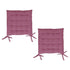 Set of 2 Chair Pads with Ties 40 x 40 cm Dusty Pink