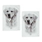Set of 2 Delightful Dogs Cotton Kitchen Tea Towels 50 x 70 cm Golden Retriever