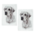 Set of 2 Delightful Dogs Cotton Kitchen Tea Towels 50 x 70 cm Labrador
