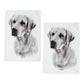Set of 2 Delightful Dogs Cotton Kitchen Tea Towels 50 x 70 cm Labrador