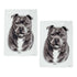 Set of 2 Delightful Dogs Cotton Kitchen Tea Towels 50 x 70 cm Staffy Terrier