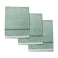 Set of 3 Jumbo Cotton Checkered Tea Towels 60 x 90 cm Green