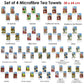 Set of 4 Microfibre Printed Tea Towels All Pieces