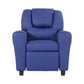 Set of 4 Oliver Kids Recliner Chair Sofa Children Lounge Couch PU Armchair Blue