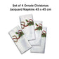 Set of 4 Ornate Christmas Xmas Festival Jacquard Napkins - Magdasmall