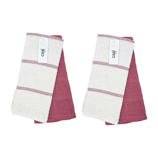 Set of 4 Rosa Cotton Rich Terry Tea Towels 42 x 62cm Cherry