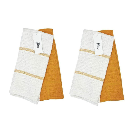 Set of 4 Rosa Cotton Rich Terry Tea Towels 42 x 62cm Mustard