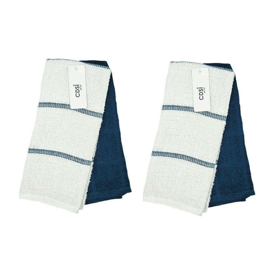 Set of 4 Rosa Cotton Rich Terry Tea Towels 42 x 62cm Navy