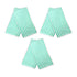 Set of 6 Microfibre Striped Tea Towels Green